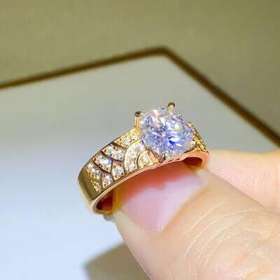 1.5 Carat 925 Sterling Silver Moissanite Ring - Clothes For Her Online Store