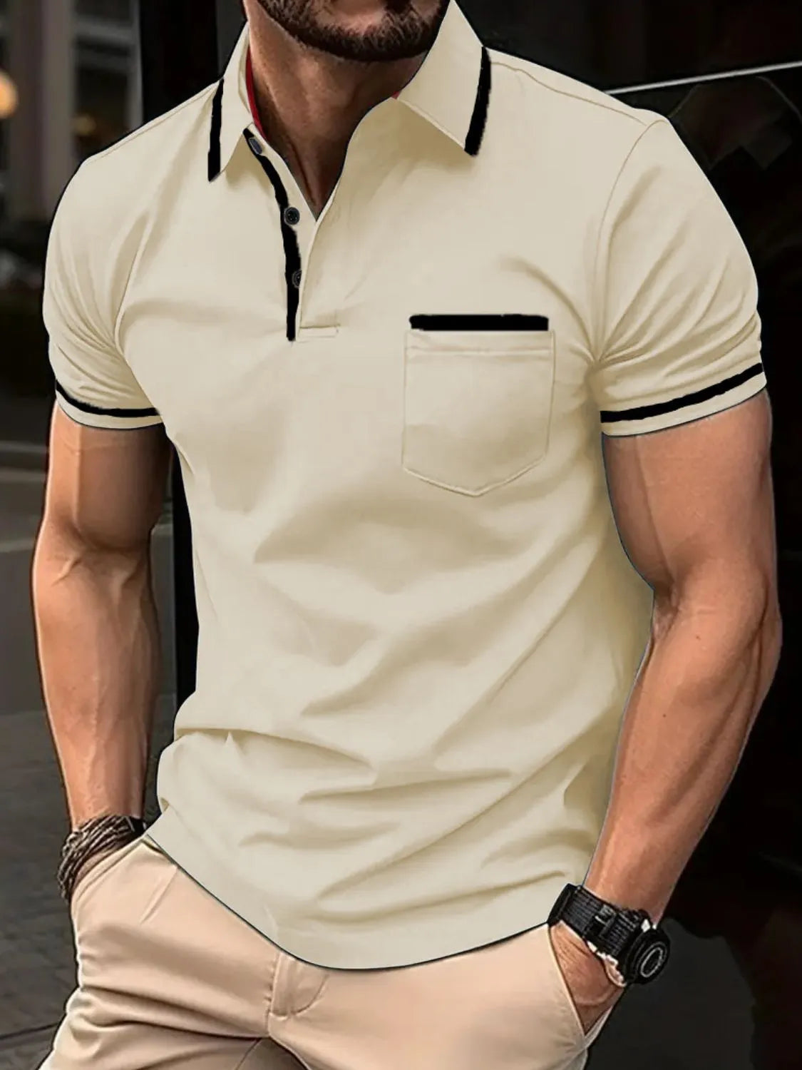 Men's Full Size Collared Neck Short Sleeve Polo Plus Size