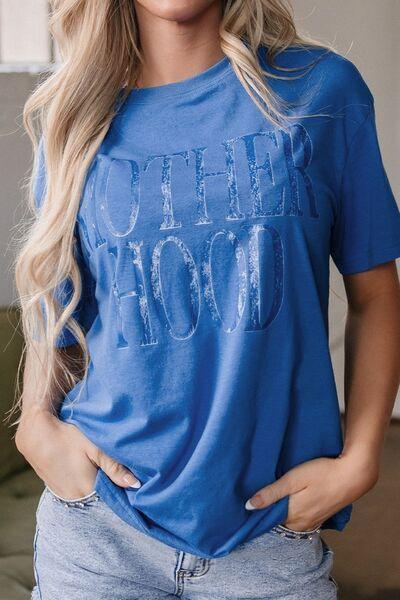 MOTHERHOOD Letter Graphic T-Shirt - Clothes For Her Online Store