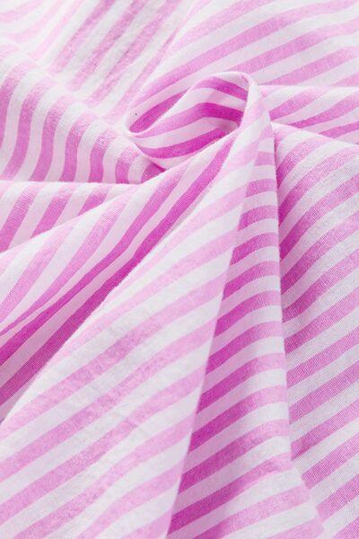 Button Down Striped Ruffled Hem Shirt - Clothes For Her Online Store