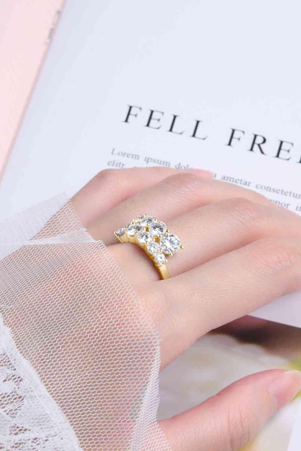 Adored Moissanite 925 Sterling Silver Ring - Clothes For Her Online Store
