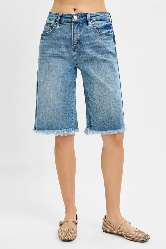 RISEN Tummy Control Mid Rise Fit Bermuda