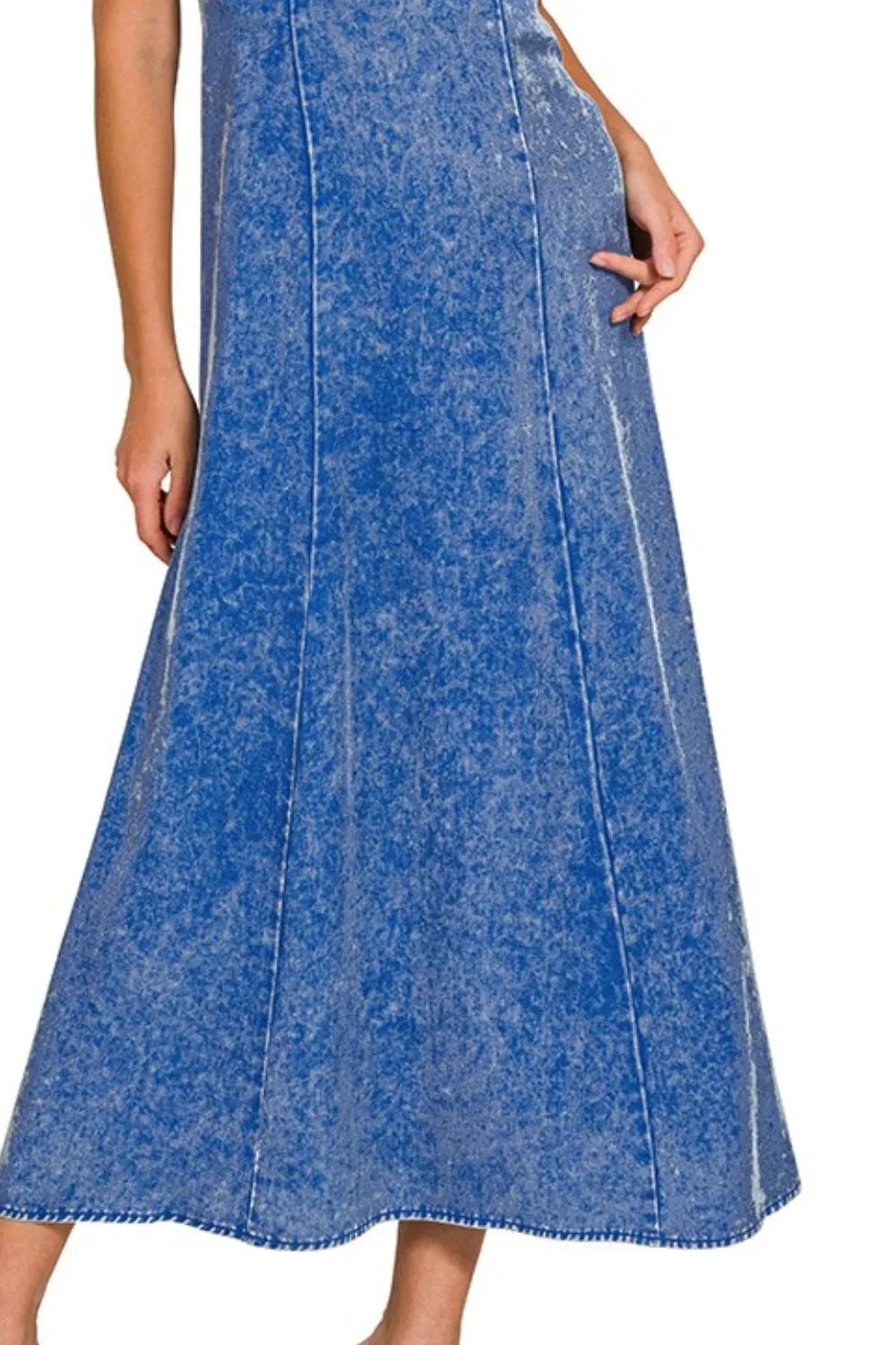 Zenana Tencel Mineral Washed Maxi Dress