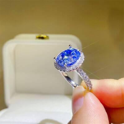 5 Carat Moissanite 925 Sterling Silver Ring - Clothes For Her Online Store