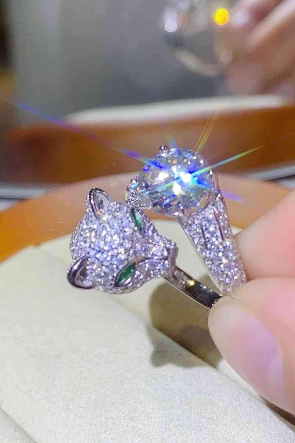2 Carat Moissanite Adjustable Animal Ring - Clothes For Her Online Store