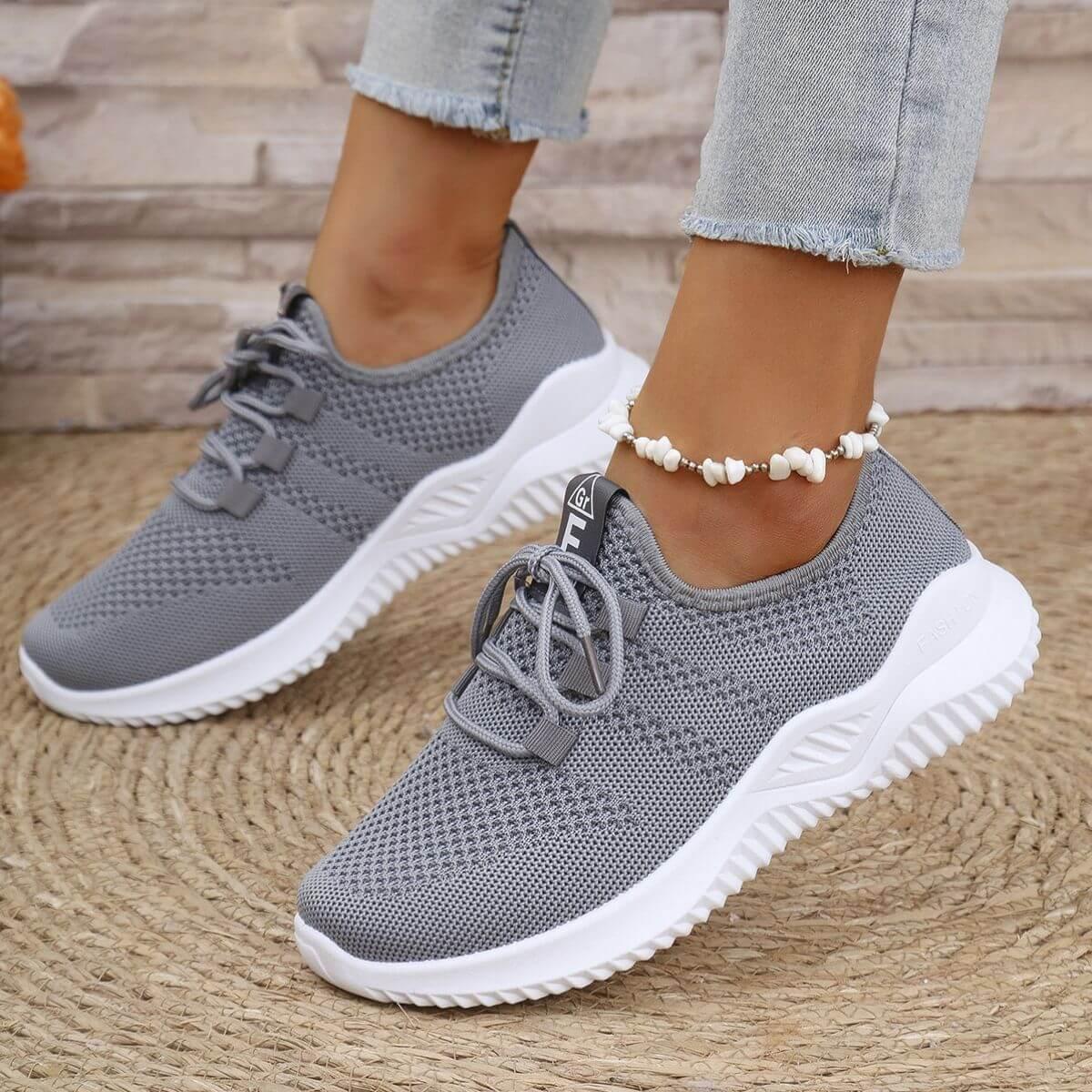 Breathable Mesh Lace Up Athletic - Clothes For Her Online Store