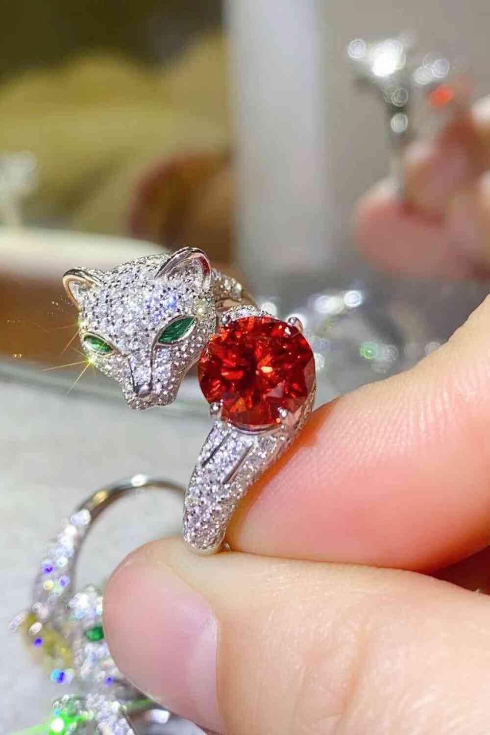 2 Carat Moissanite Adjustable Animal Ring - Clothes For Her Online Store
