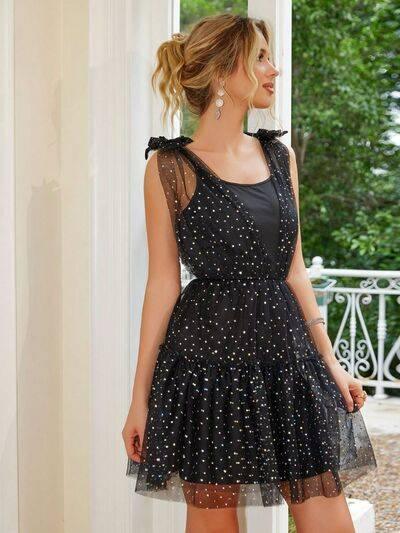 Tied Scoop Neck Mini Cami Dress - Clothes For Her Online Store