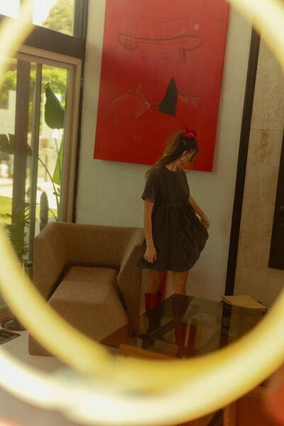 Annie Wear Mineral Washed Round Neck Short Sleeve Denim Dress - Clothes For Her Online Store