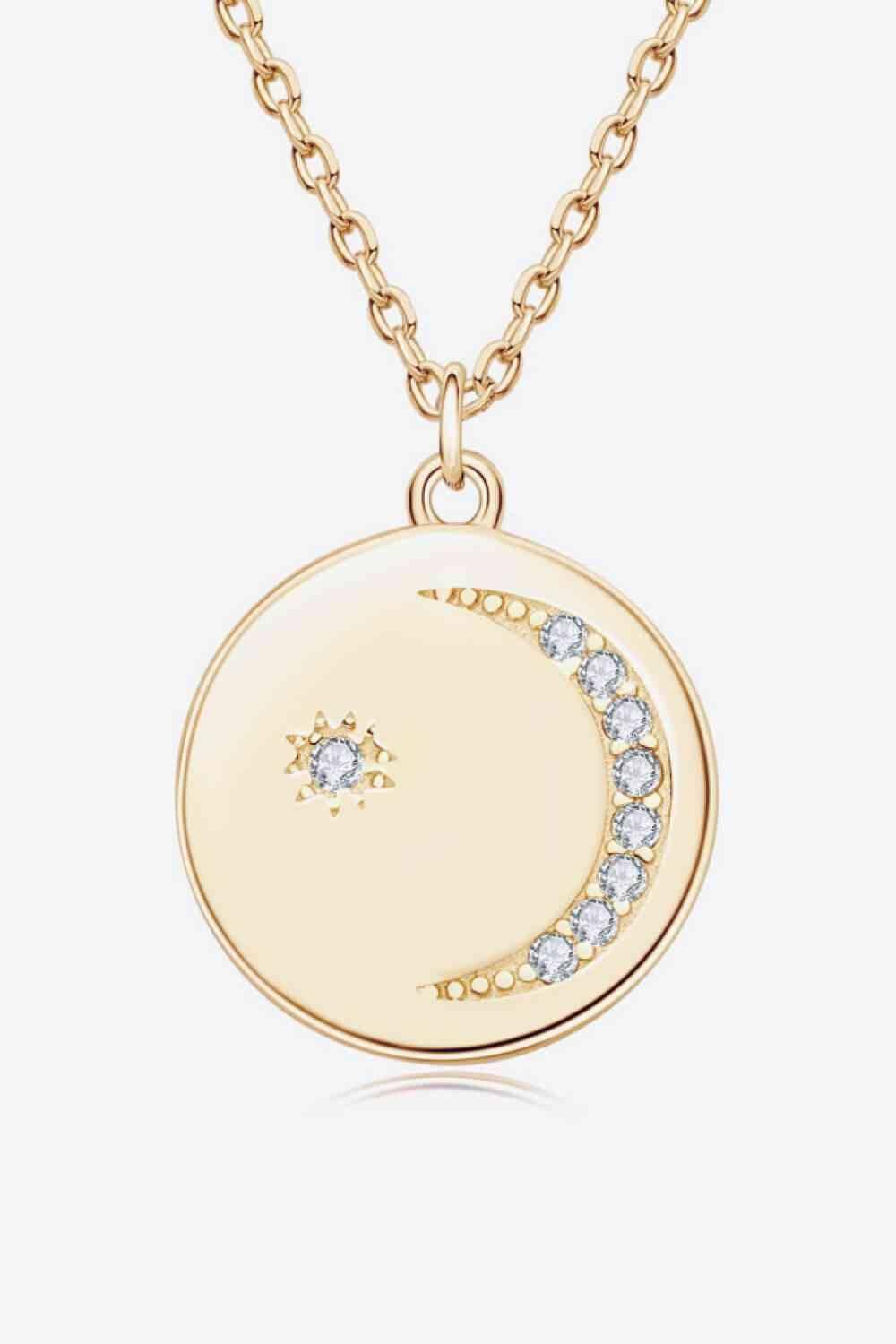 Moissanite Round Pendant Necklace - Clothes For Her Online Store
