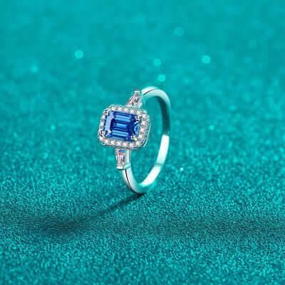 1 Carat Moissanite 925 Sterling Silver Ring - Clothes For Her Online Store
