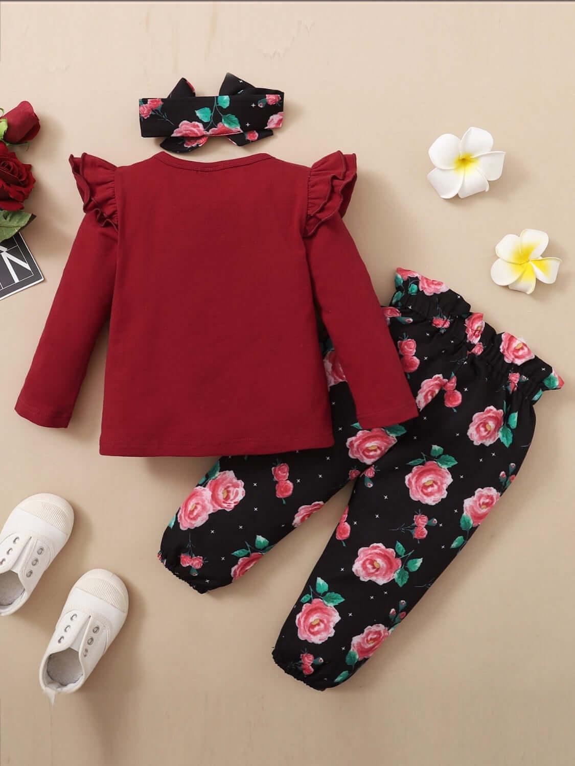 Children's Bow Headbands, Top and Pants Set