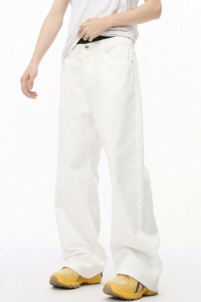 Wide Leg Jeans with Pockets - Clothes For Her Online Store