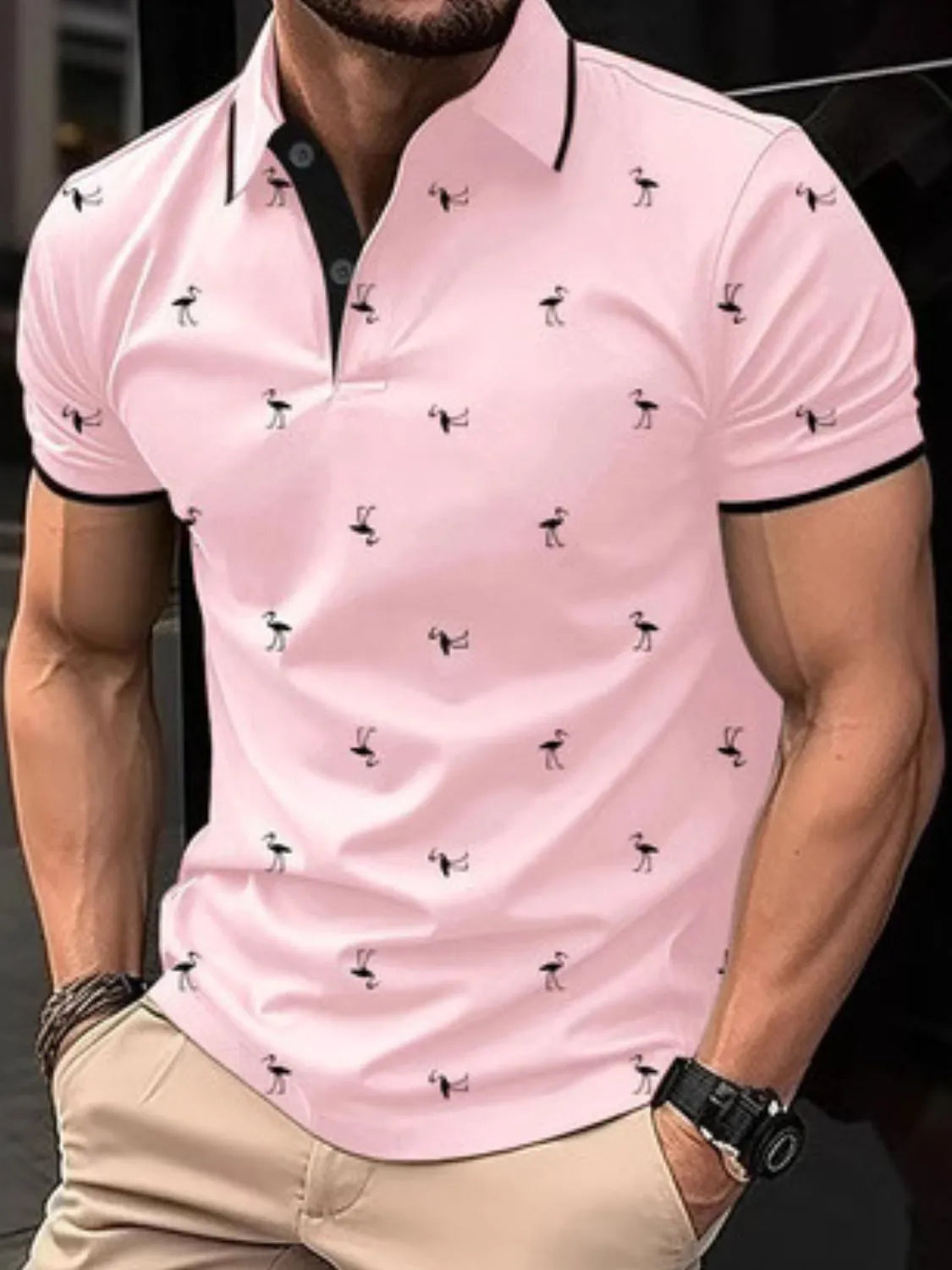 Men's Full Size Collared Neck Short Sleeve Polo Plus Size