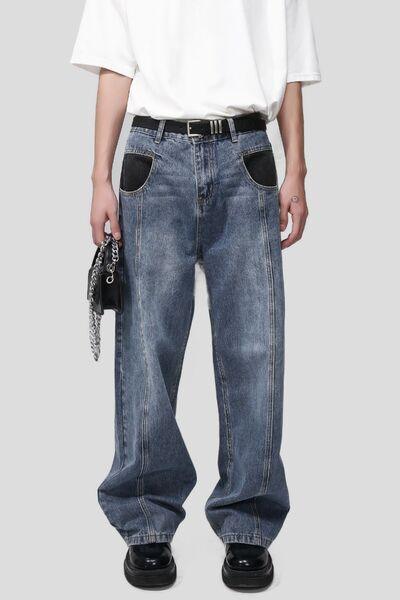 Mid Rise Waist Jeans with Pockets - Clothes For Her Online Store