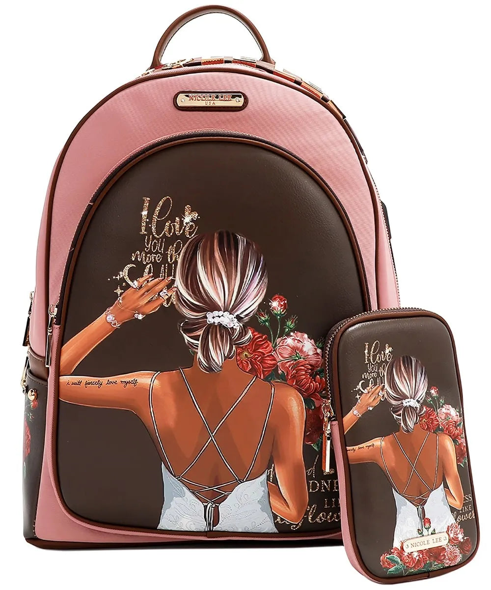 Nicole Lee USA Laptop Backpack With Usb Charging Port