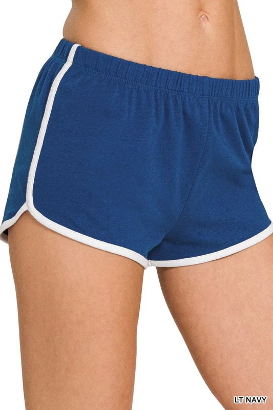 Zenana Elastic Waistband Dolphin Shorts