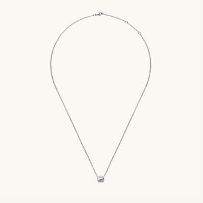 1 Carat Moissanite 925 Sterling Silver Pendant Necklace - Clothes For Her Online Store