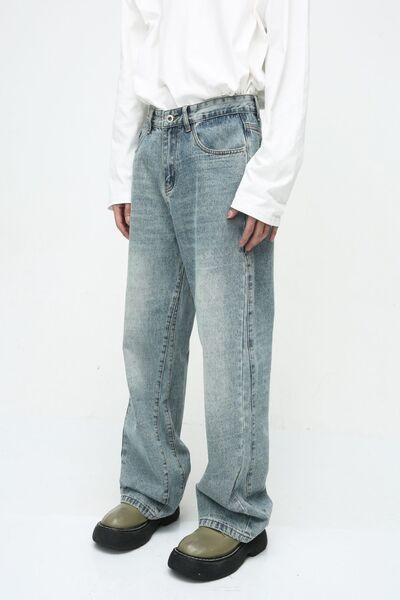 Mid Rise Jeans with Pockets - Clothes For Her Online Store