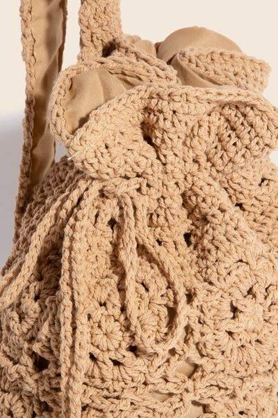 Fame Intricate Braided Single Strap Drawstring Bag