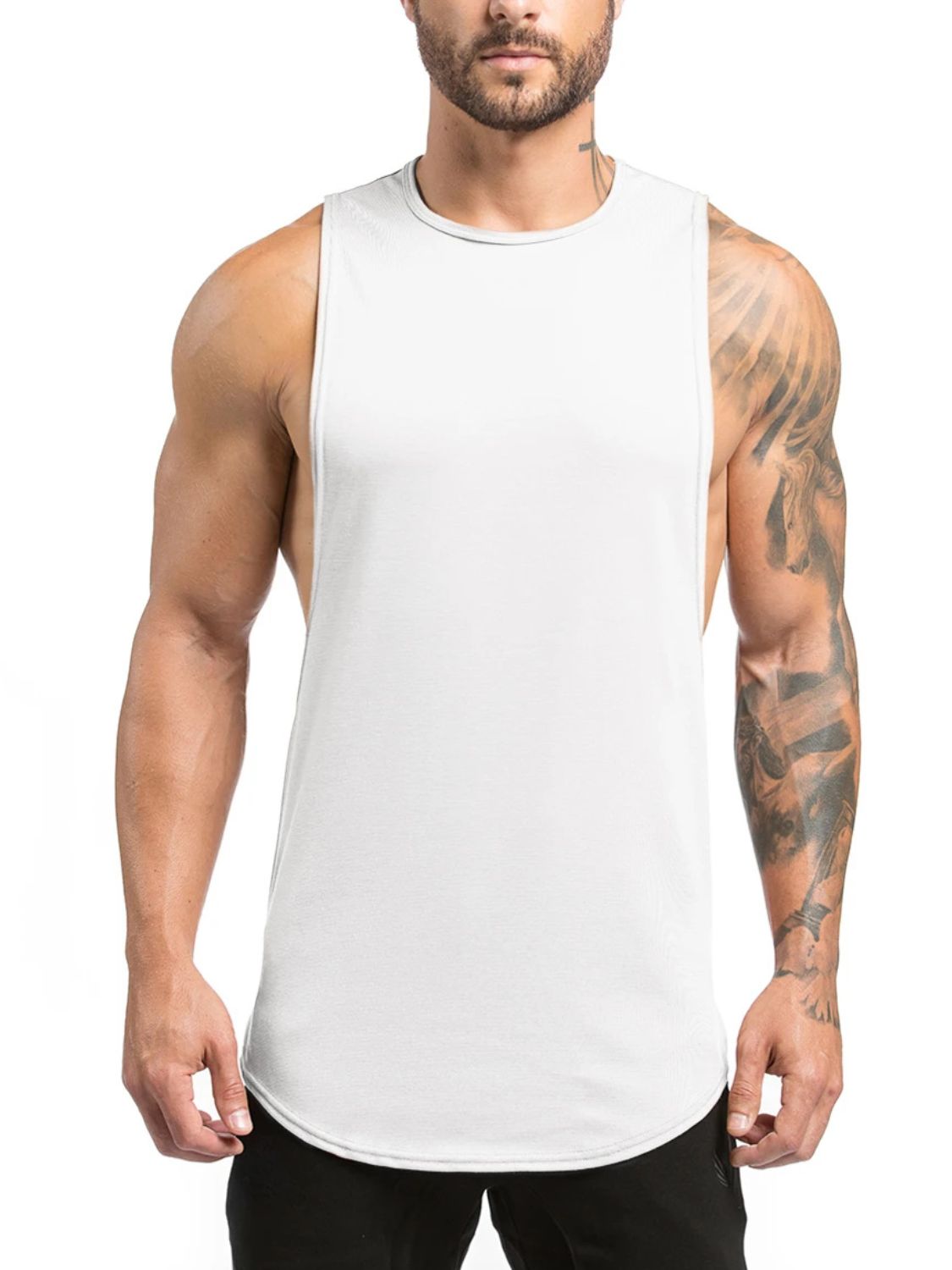 Men's Plus Size Round Neck Tank