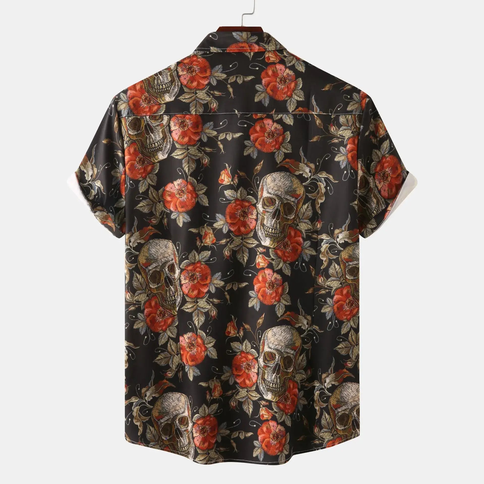 Men's Full Size Printed Short Sleeve Casual Shirt Plus Size