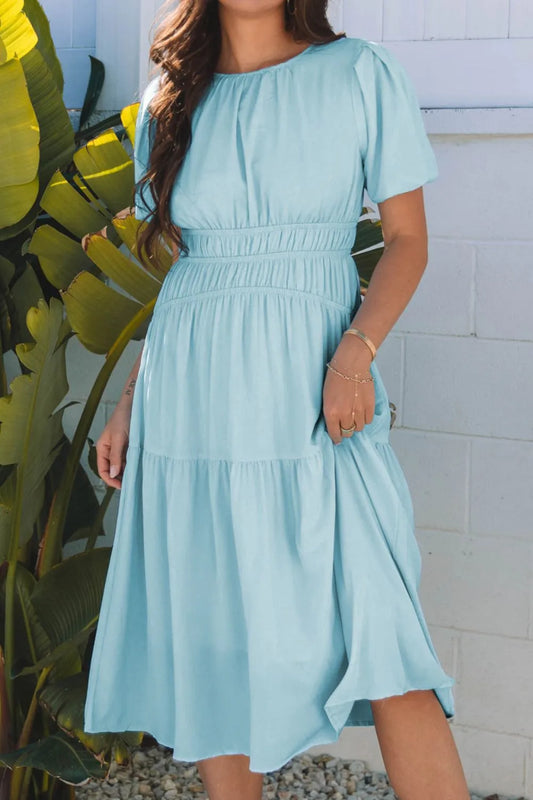 Round Neck Half Sleeve Dress