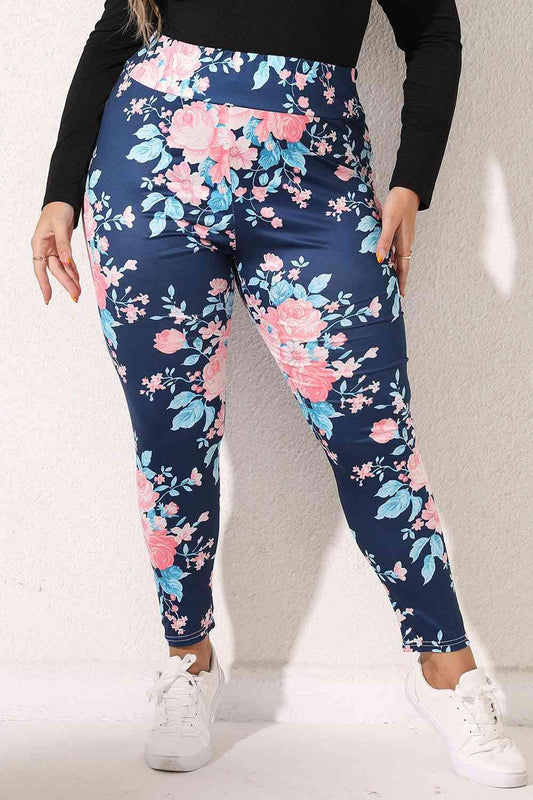 Plus Size Floral Print Legging - Clothes For Her Online Store