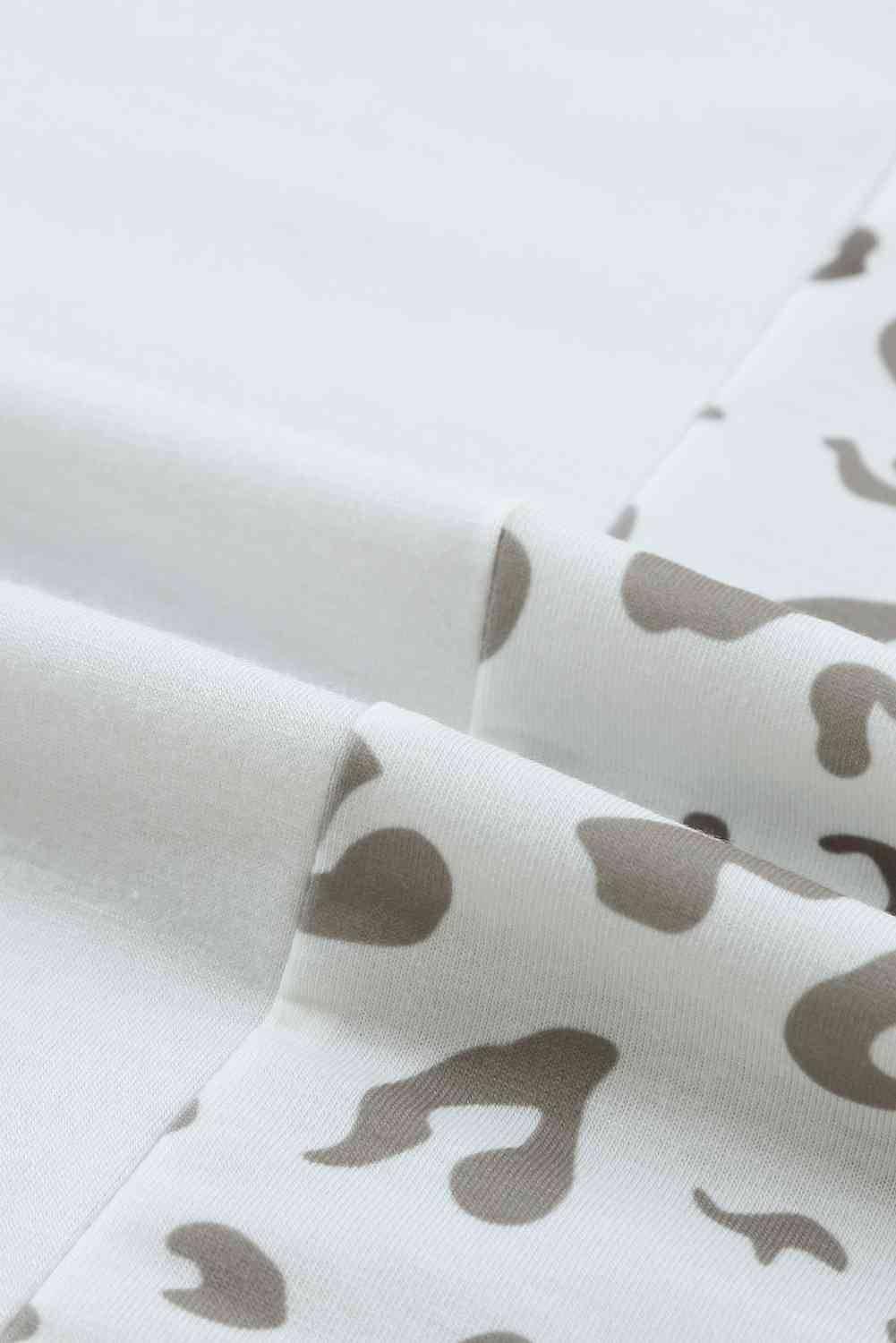 Plus Size Leopard V-Neck T-Shirt - Clothes For Her Online Store