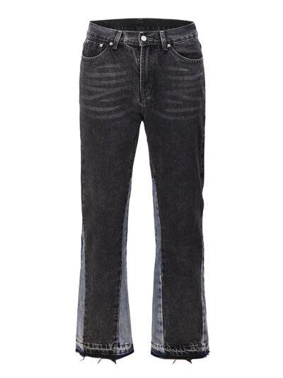 Men's Washed Bootcut Jeans