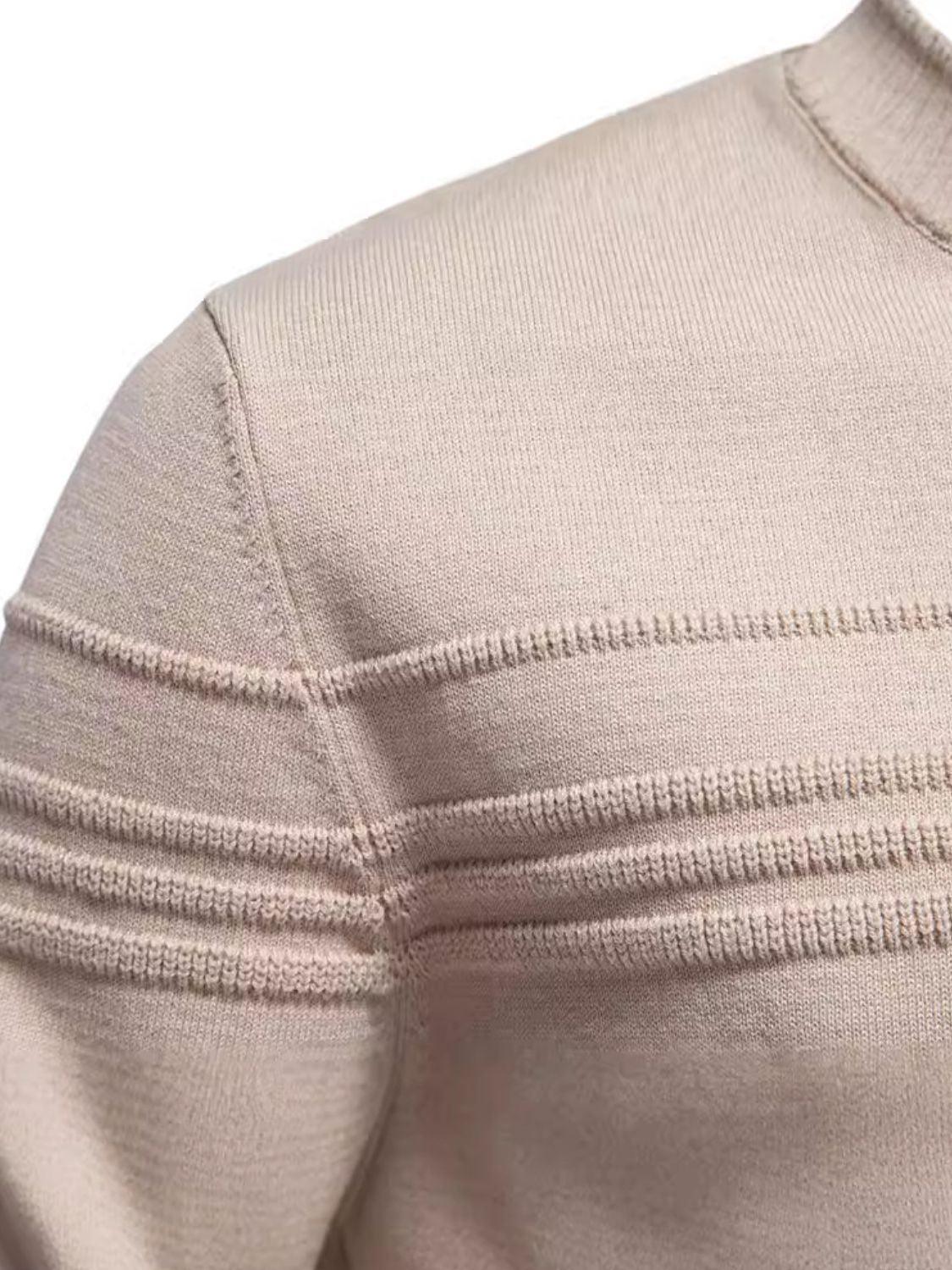 Men's Round Neck Striped Sweater - Clothes For Her Online Store