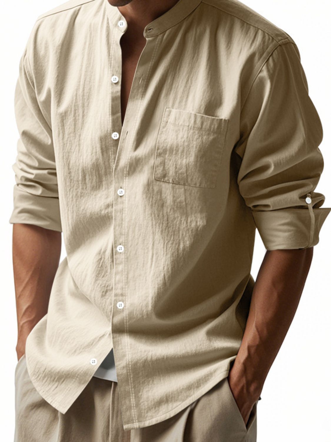 Men's Full Size Button Down Long Sleeve Shirt Plus Size - Clothes For Her Online Store