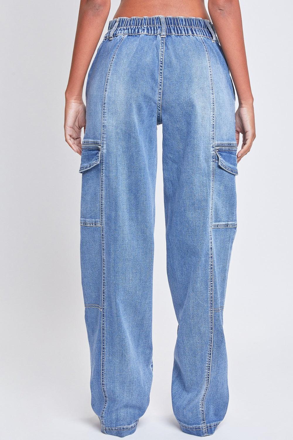 YMI Jeanswear High-Rise Straight Cargo Jeans - Clothes For Her Online Store