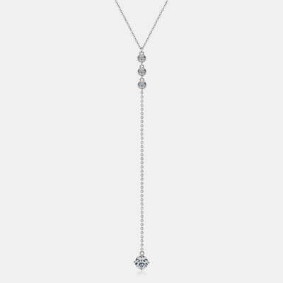 1.3 Carat Moissanite 925 Sterling Silver Drop Necklace