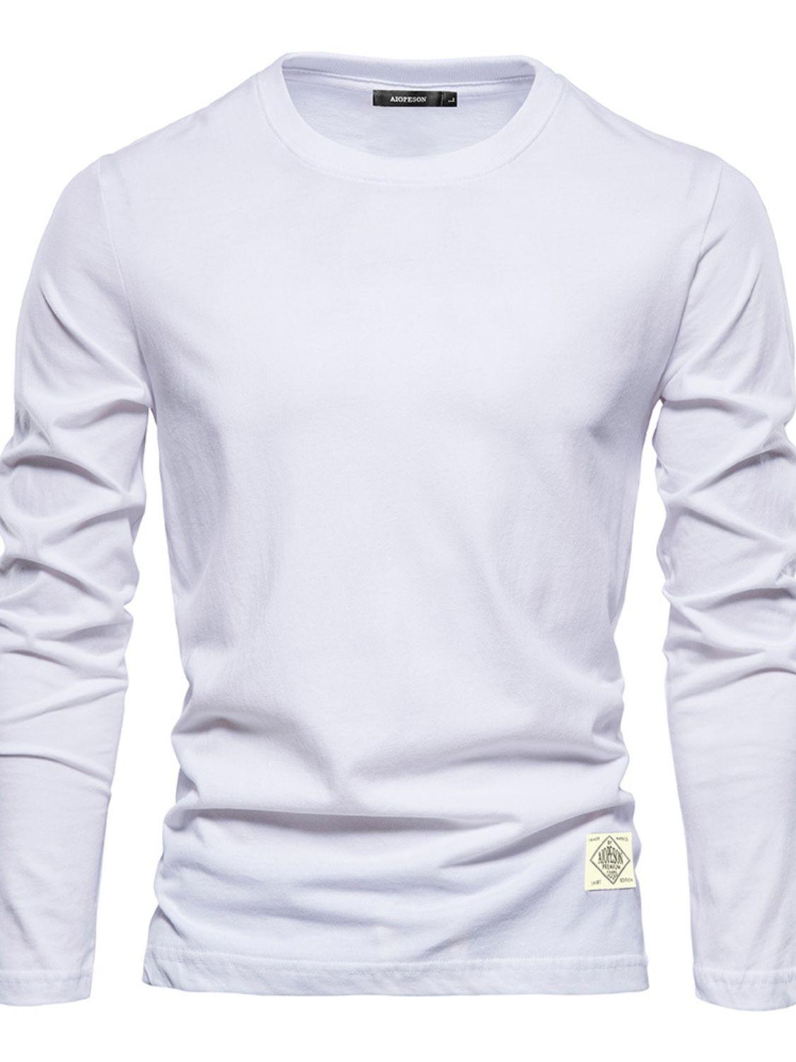 Men's Round Neck Long Sleeve T-Shirt