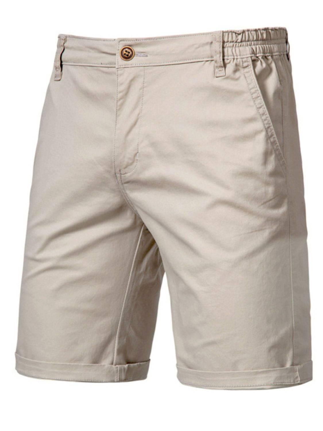 Men's Elastic Waist Shorts with Pockets - Clothes For Her Online Store