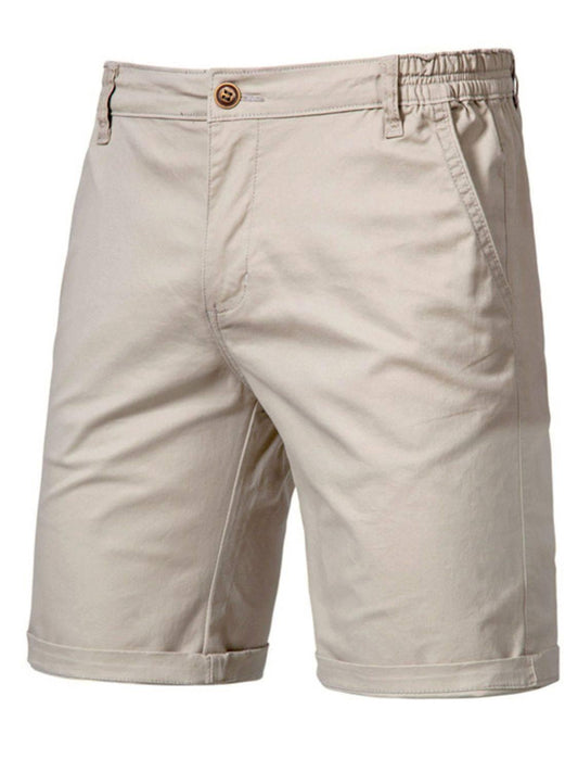 Men's Elastic Waist Shorts with Pockets - Clothes For Her Online Store
