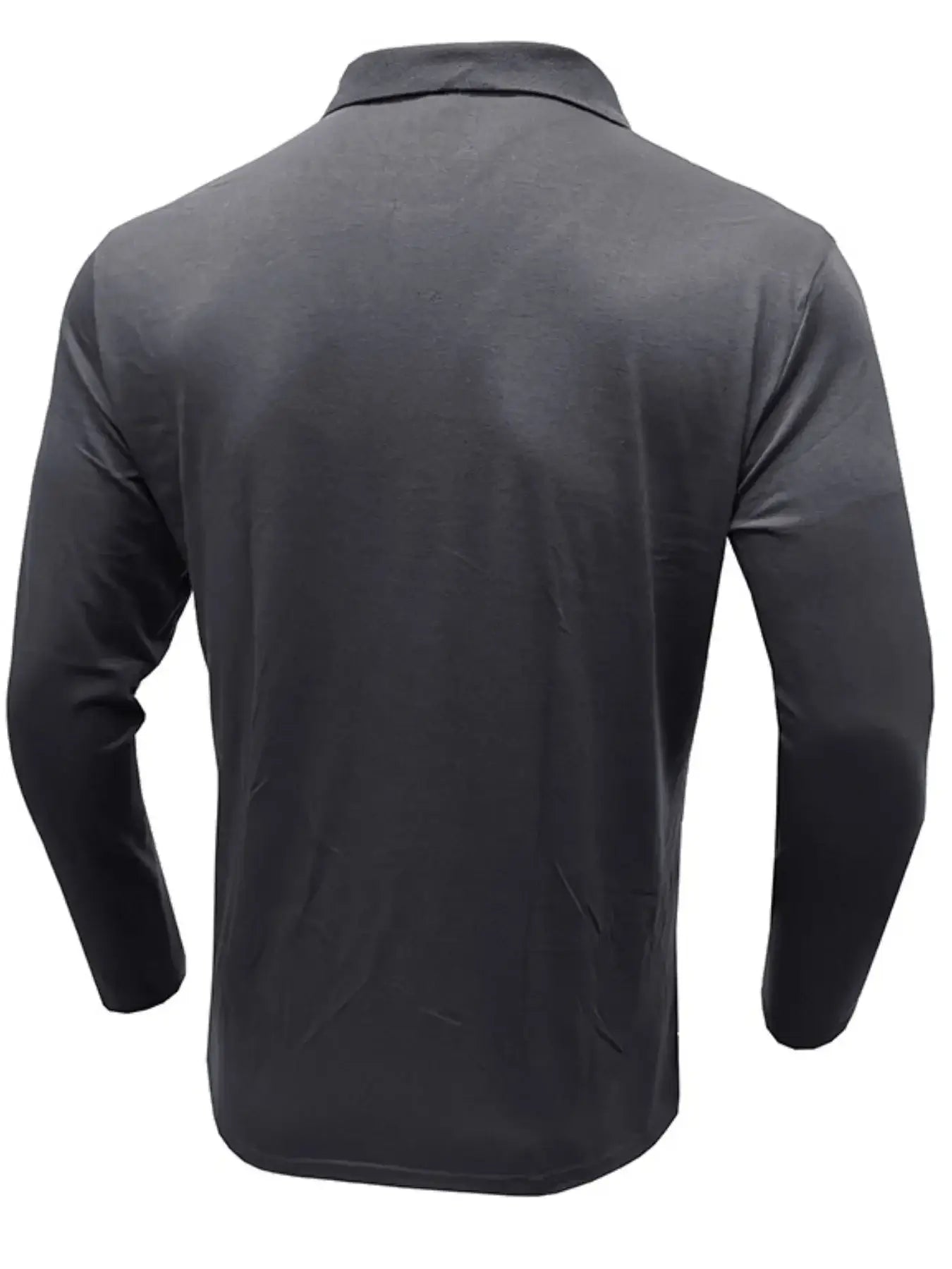 Men's Striped Long Sleeve Polo Shirt