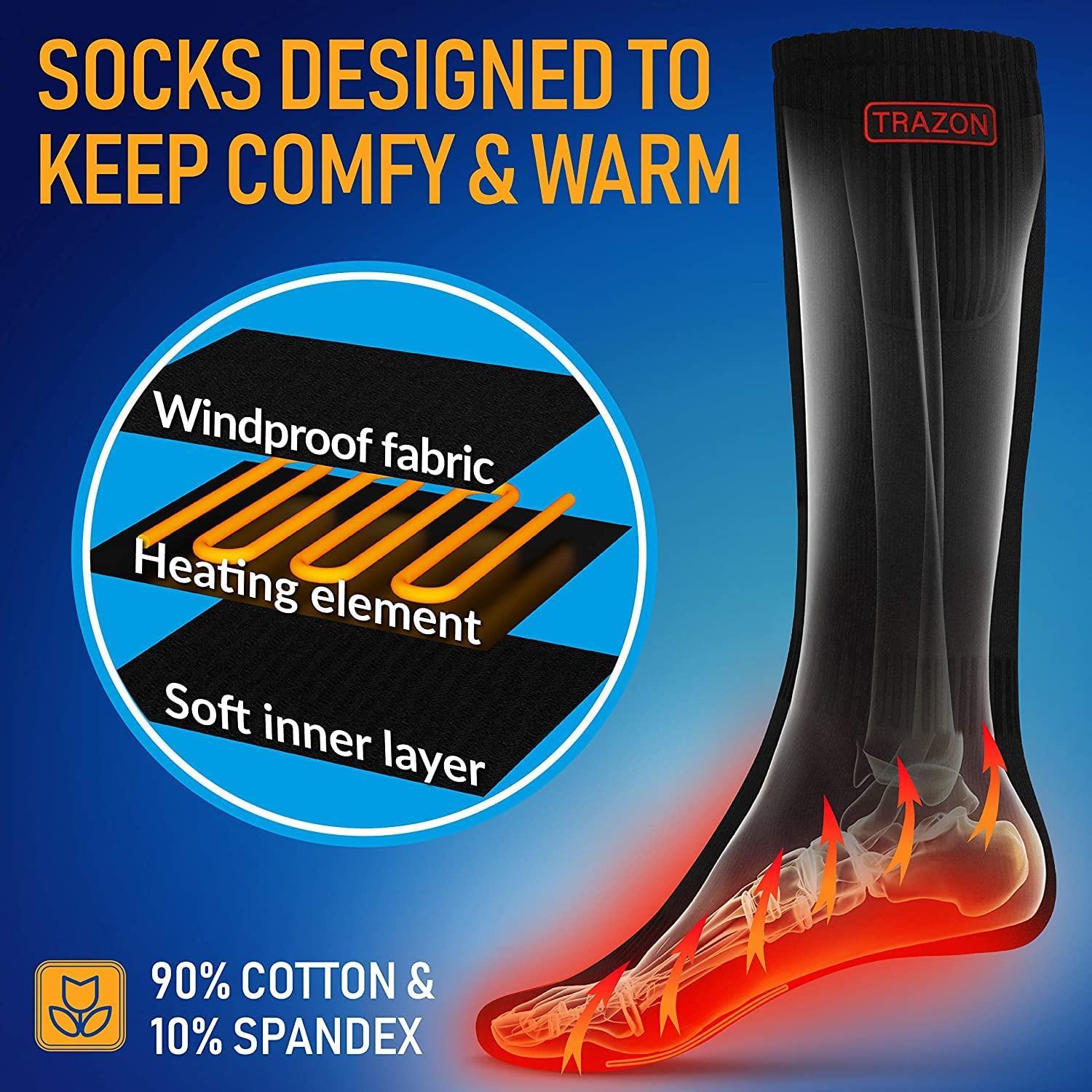 Heated Socks for Men and Women Rechargeable Electric Battery Thermal