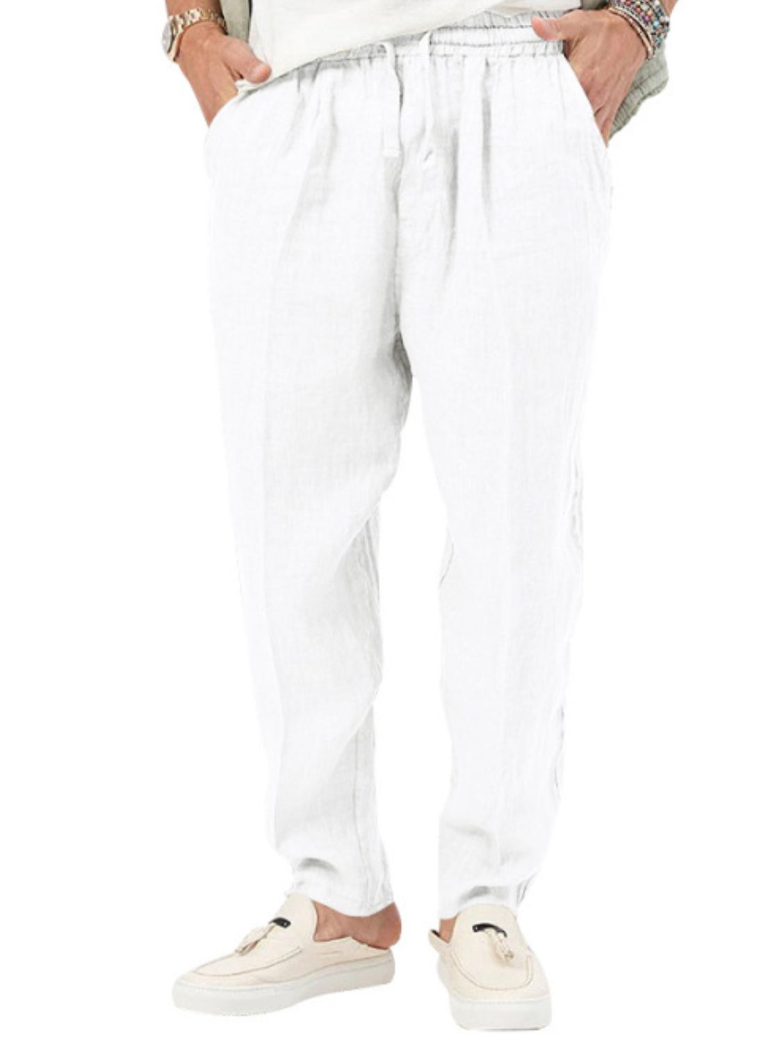 Men's Plus Size Drawstring Pants with Pockets
