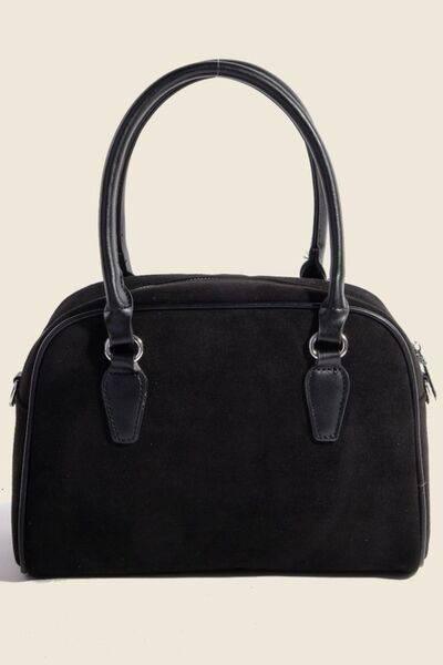 Fame Faux Leather Handle Boxy Handbag - Clothes For Her Online Store