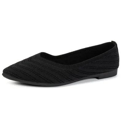 Mesh Point Toe Solid Color Slip-Ons - Clothes For Her Online Store