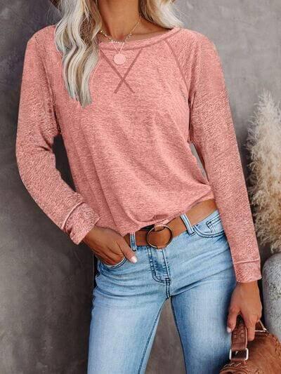 Round Neck Long Sleeve T-Shirt