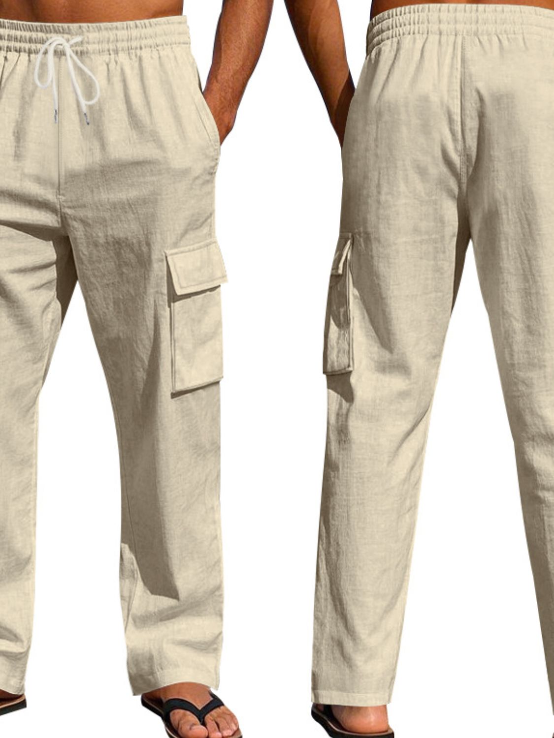 Men's Full Size Drawstring Pants with Pockets Plus Size - Clothes For Her Online Store