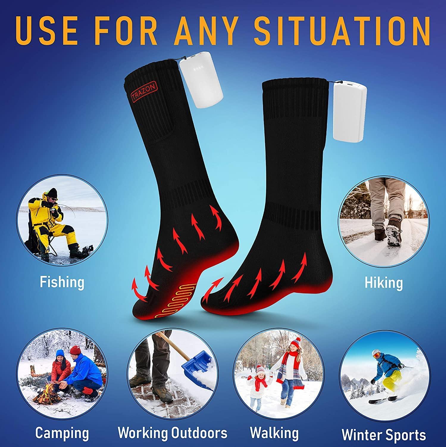 Heated Socks for Men and Women Rechargeable Electric Battery Thermal