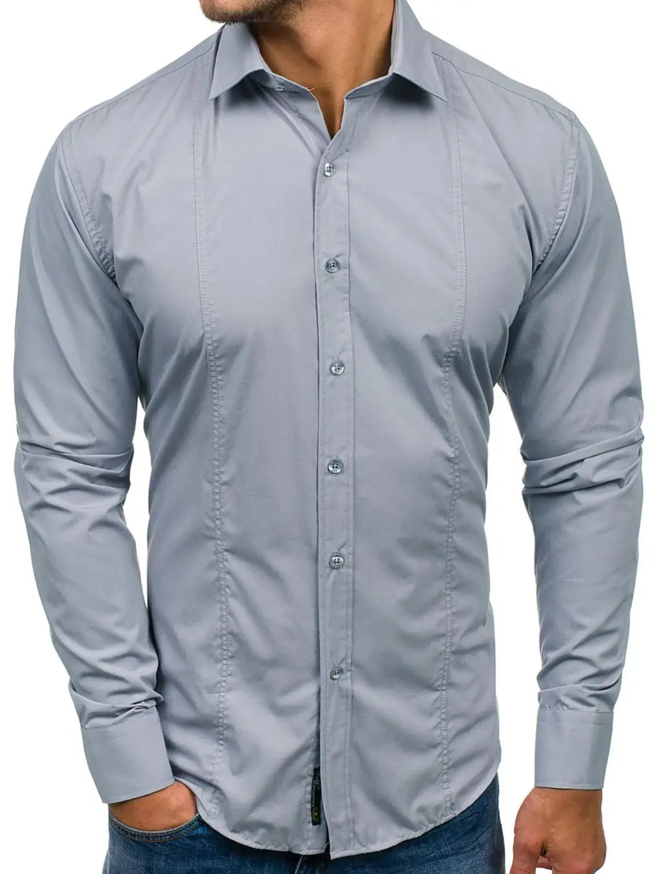 Men's Slim Fit Button-Down Shirt