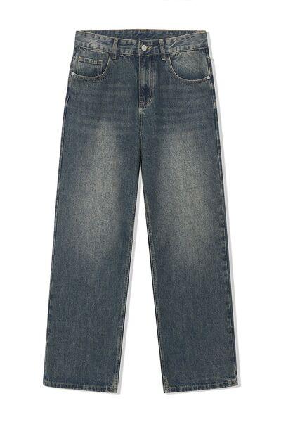 Wide Leg Jeans with Pockets - Clothes For Her Online Store