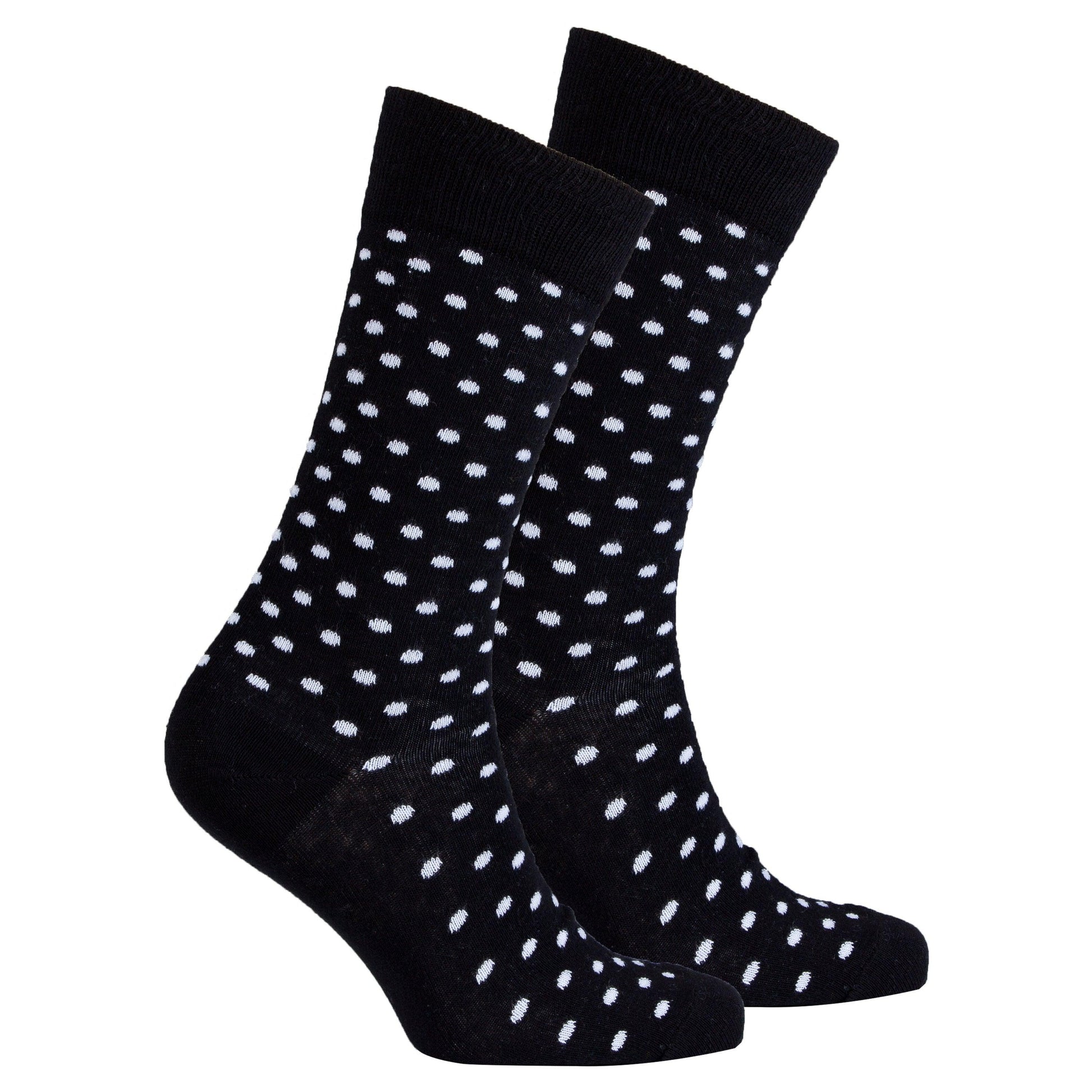 Men's Solid Black Dot Socks