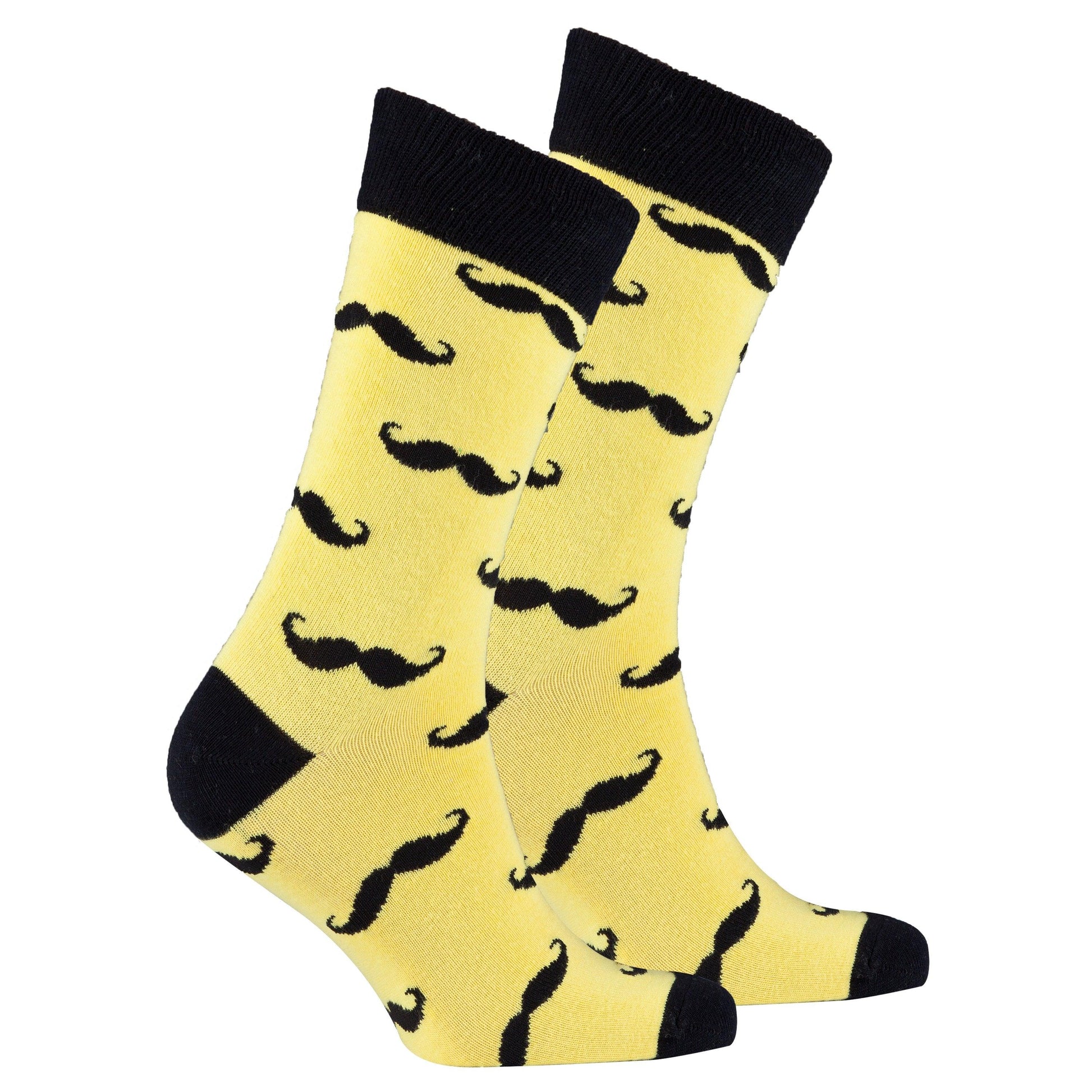 Men's Yellow Mustache Socks