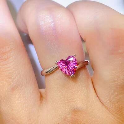 1 Carat Moissanite 925 Sterling Silver Ring - Clothes For Her Online Store